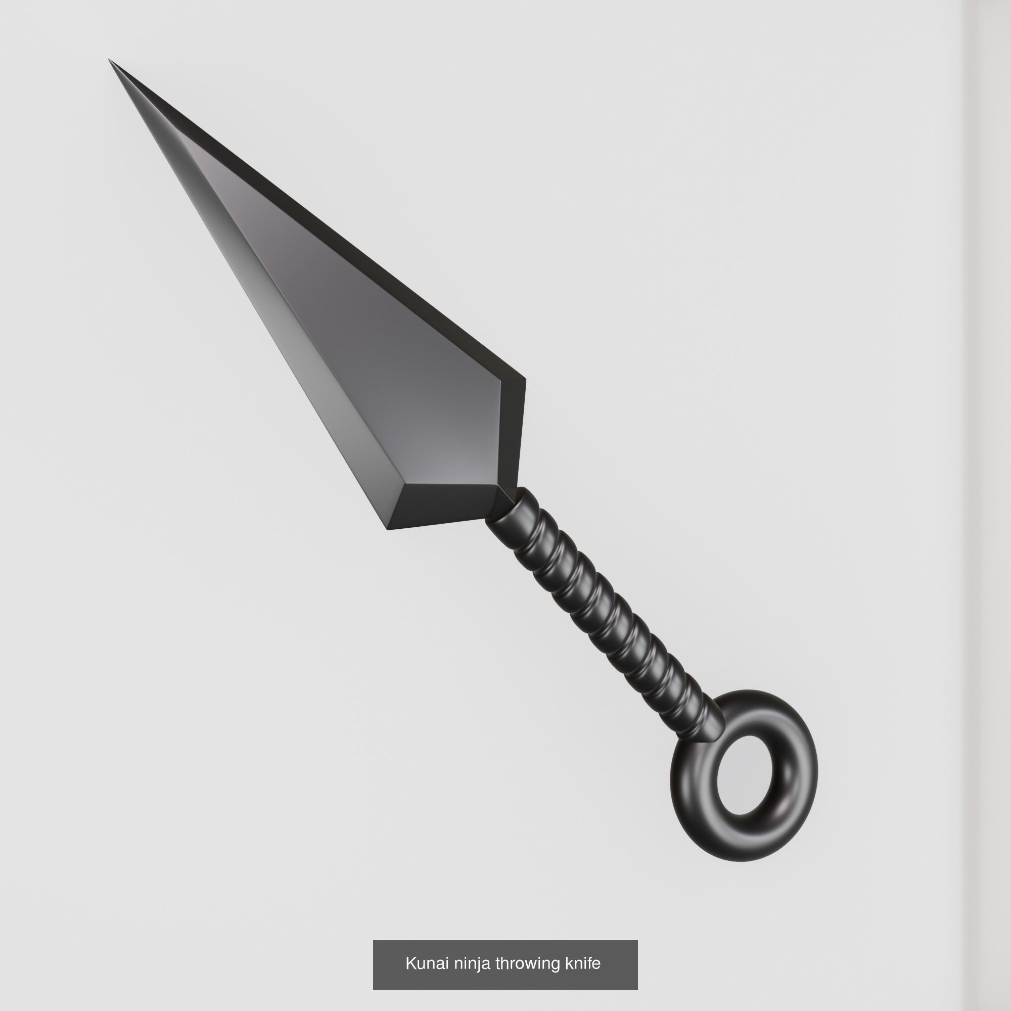 Shuriken and kunai ninja throwing knife  set 3D Model Collection_6
