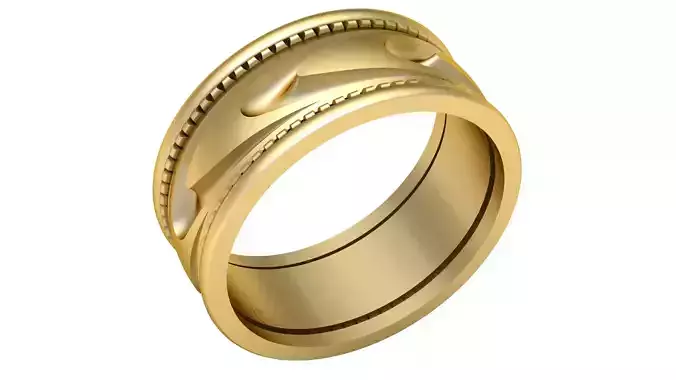 Stylish Men Fashion Ring 3d Printable Model