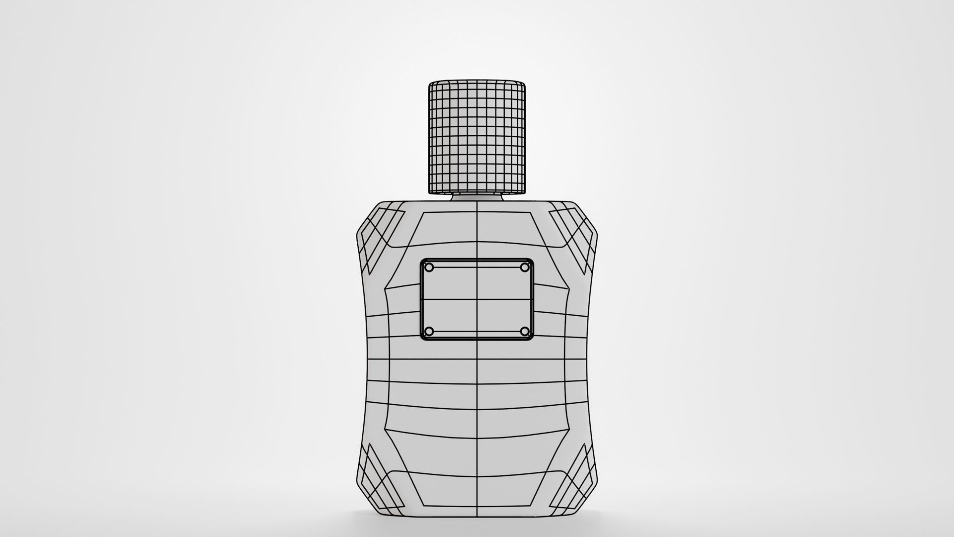 Elegant bottle perfume design Low-poly 3D model_3