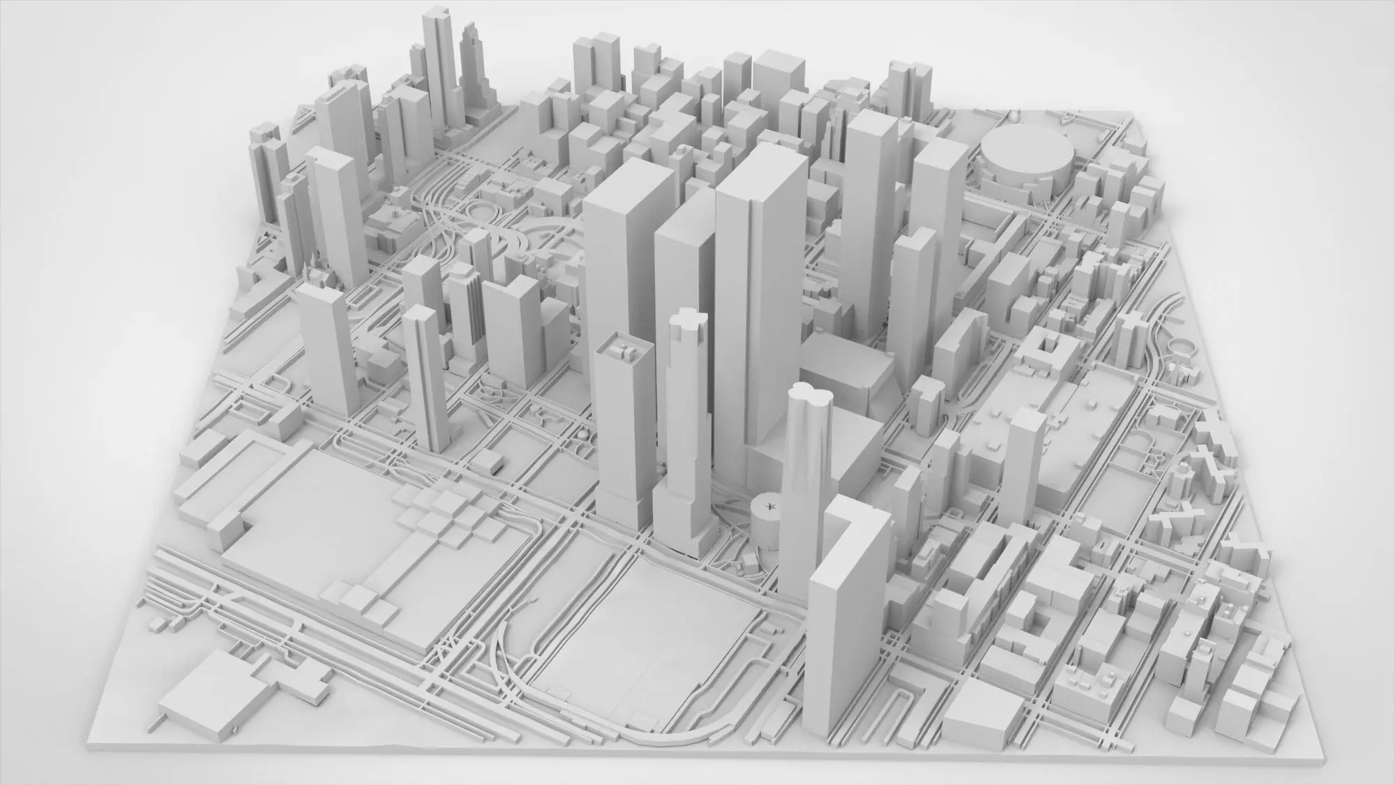Cityscape New York USA fragment city 3D model