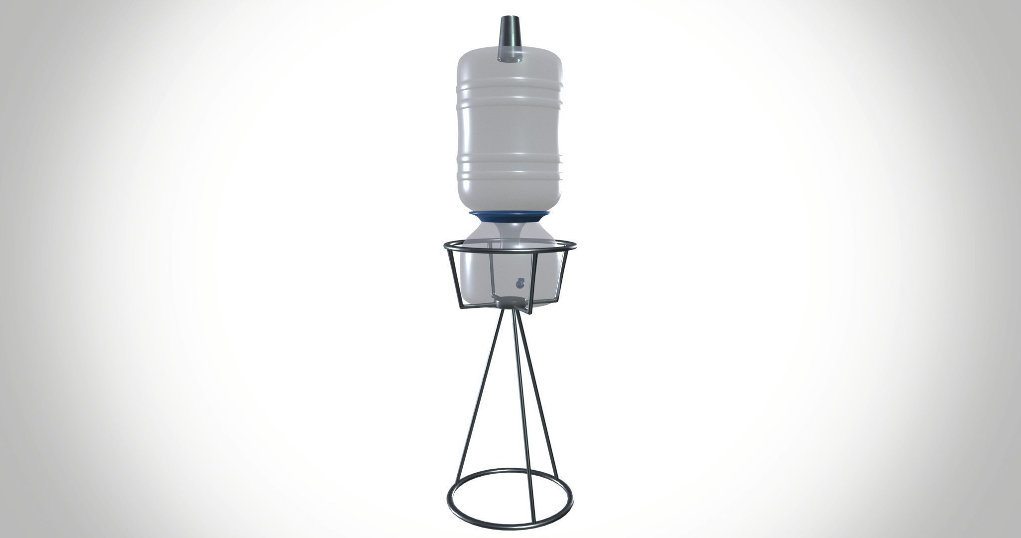 Water can and Stand 3D model_7