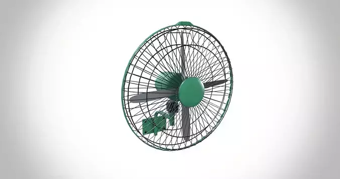 Wall mount fan 3D model