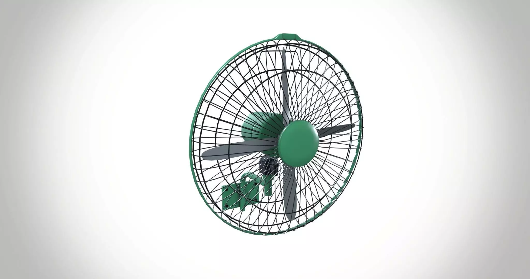 Wall mount fan 3D model_0