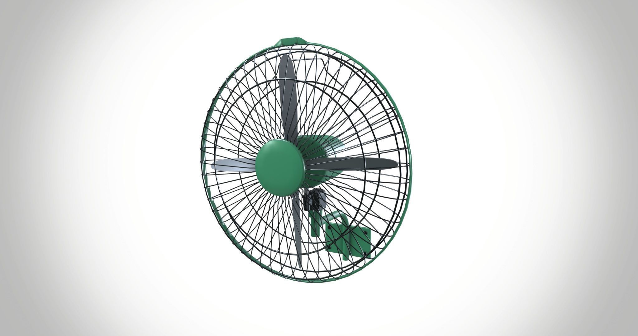 Wall mount fan 3D model_4