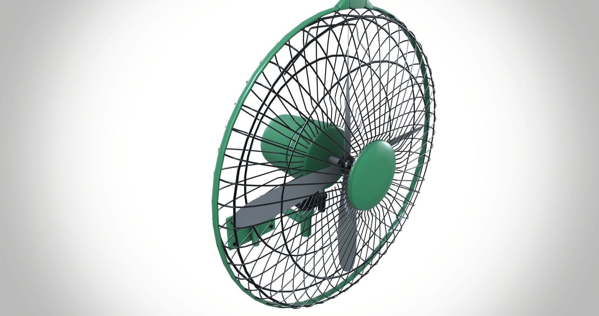 Wall mount fan 3D model_7