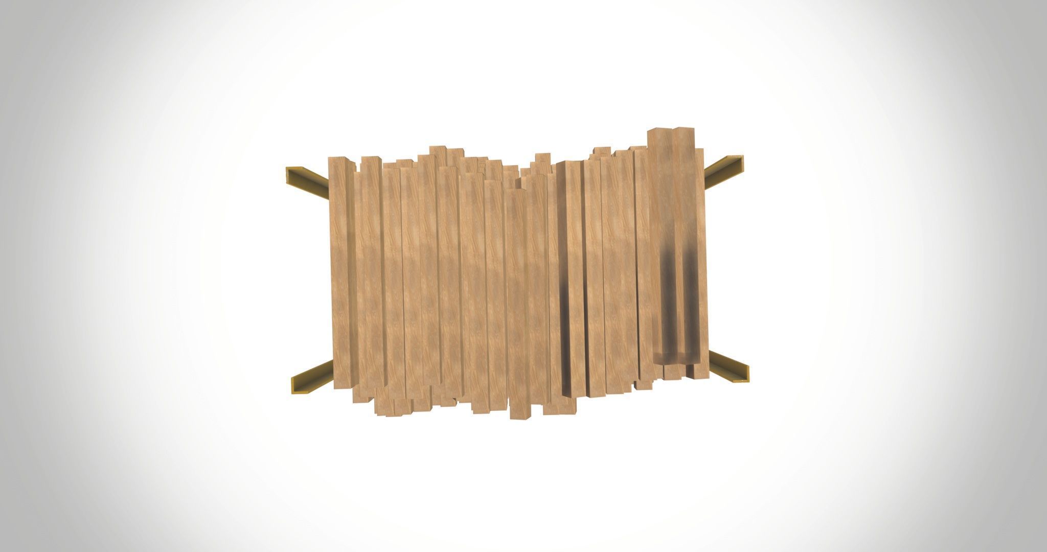 Wooden Block Rack 3D model_4
