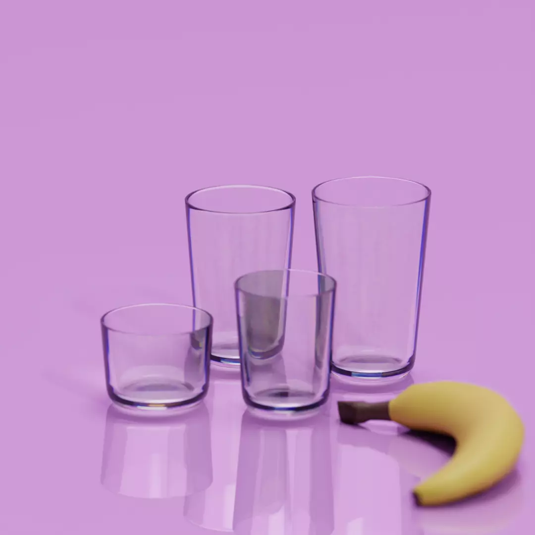 Ikea - 365 glass cups 3D model