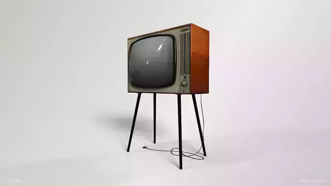 Vintage TV Electron Low-poly 3D model