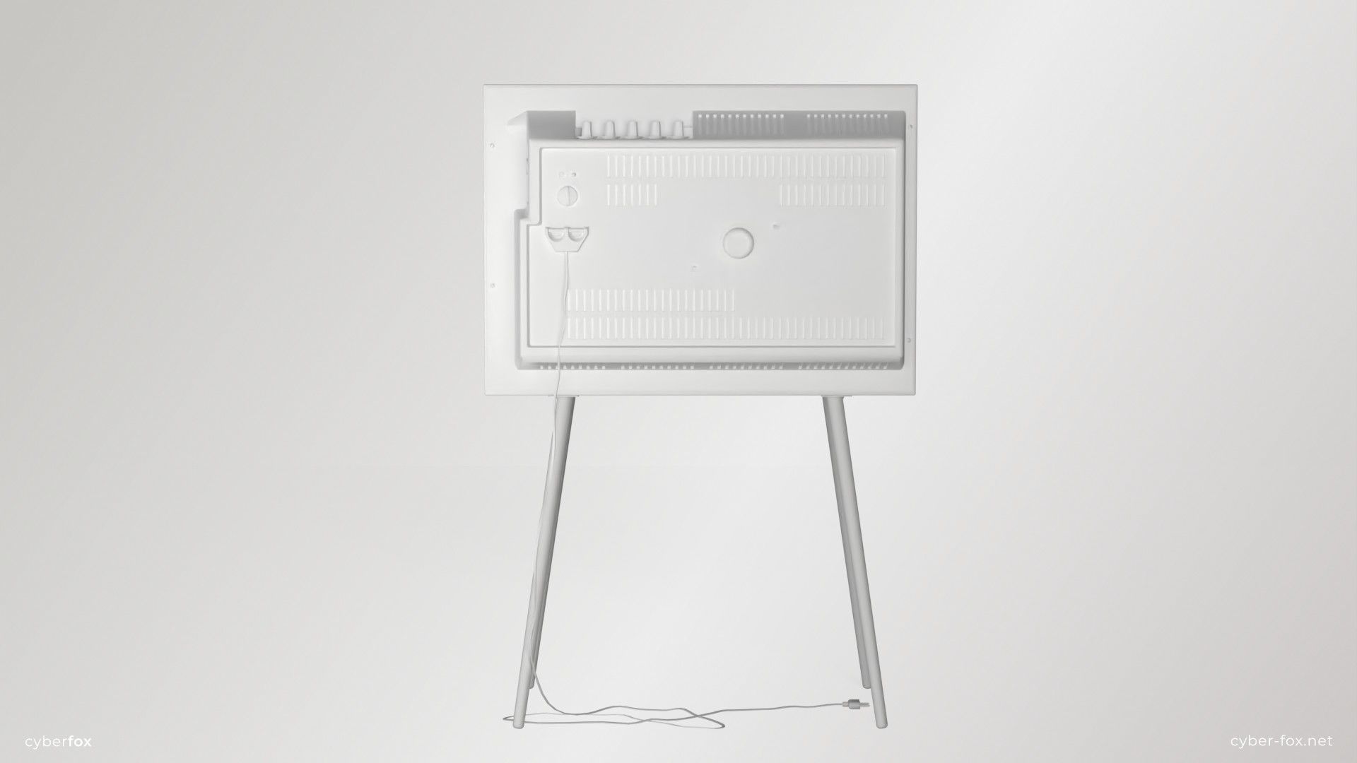 Vintage TV Electron Low-poly 3D model_11