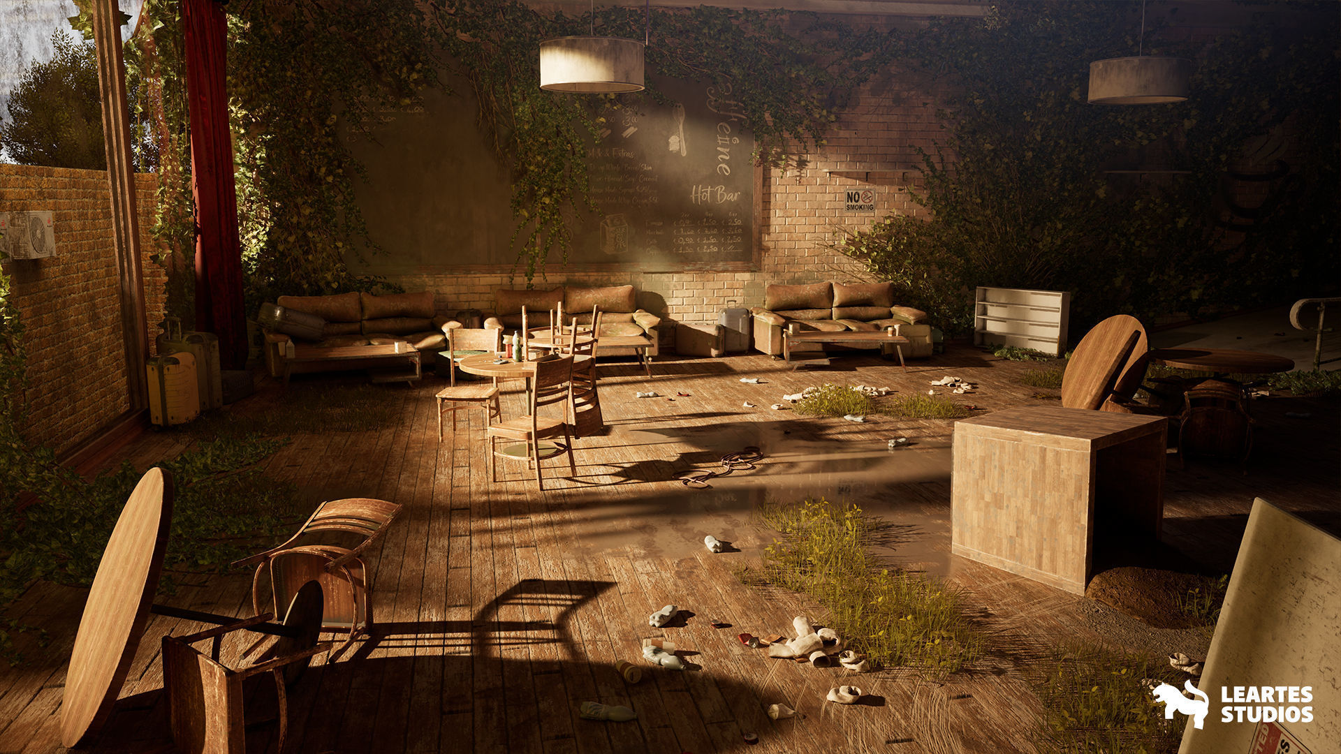 Post Apocalyptic Coffee Shop Low-poly 3D model_8