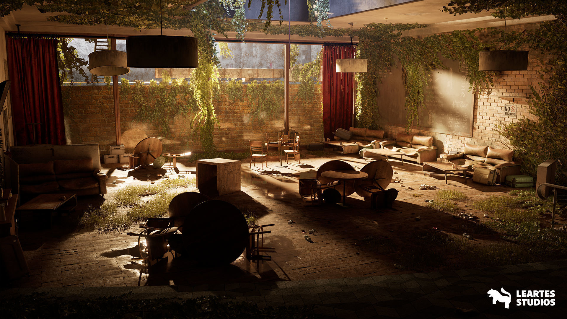 Post Apocalyptic Coffee Shop Low-poly 3D model_2