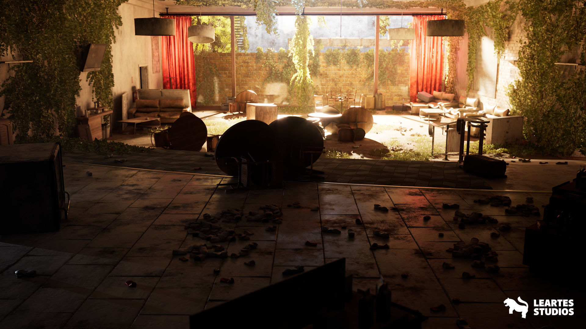 Post Apocalyptic Coffee Shop Low-poly 3D model_4