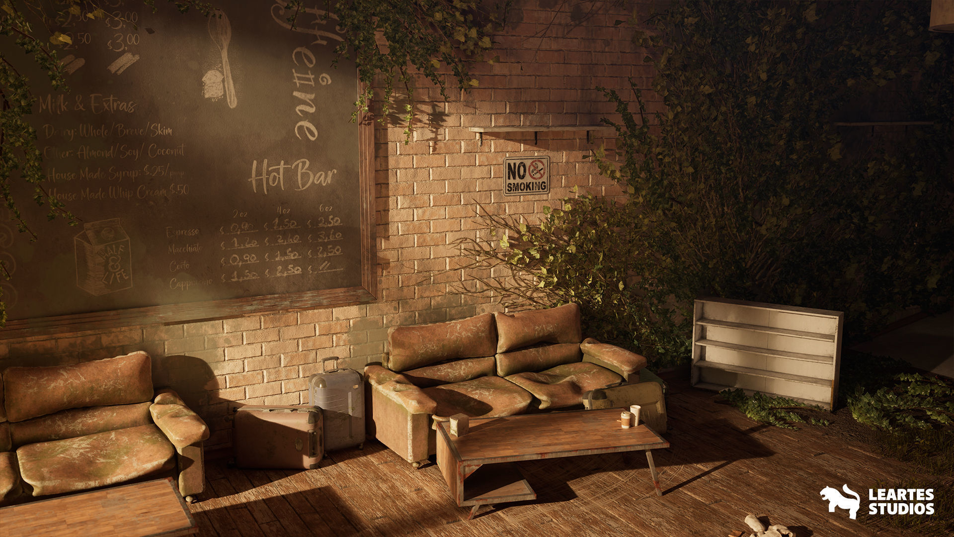 Post Apocalyptic Coffee Shop Low-poly 3D model_9