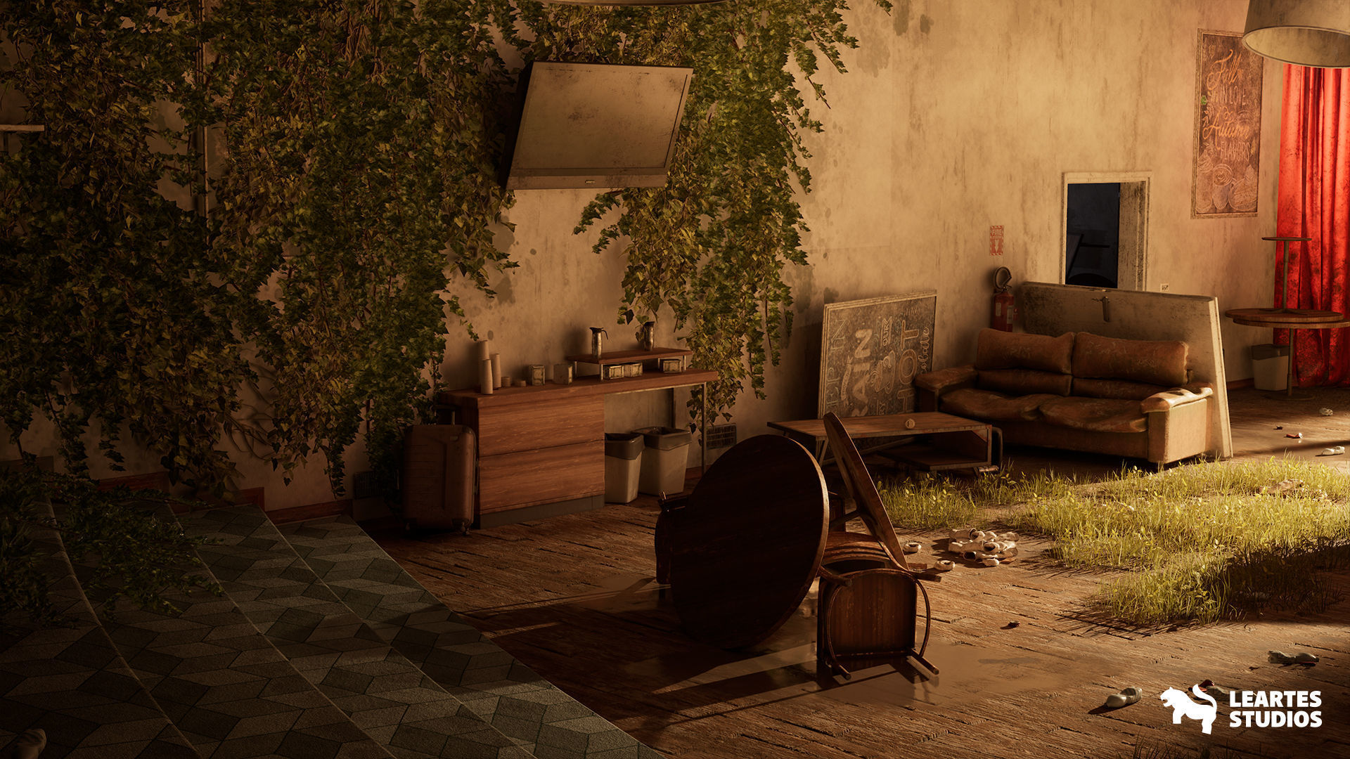 Post Apocalyptic Coffee Shop Low-poly 3D model_5