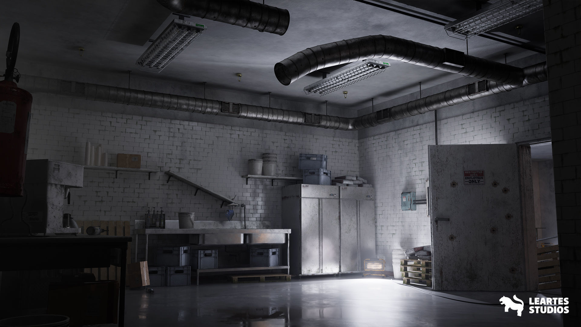 Post Apocalyptic Coffee Shop Low-poly 3D model_6