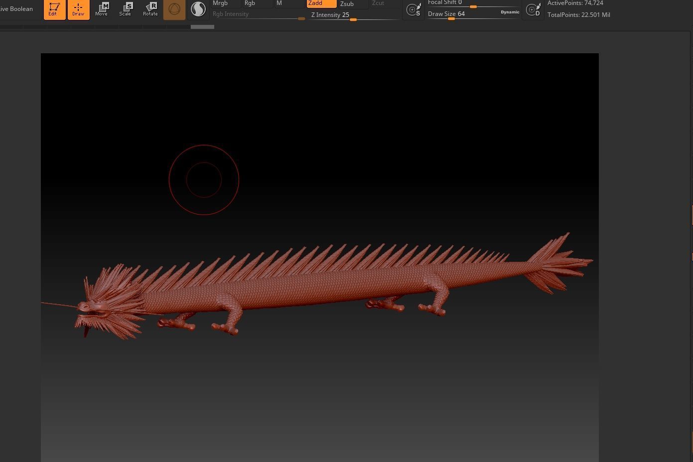 Chinese dragon loong Low-poly 3D model_12