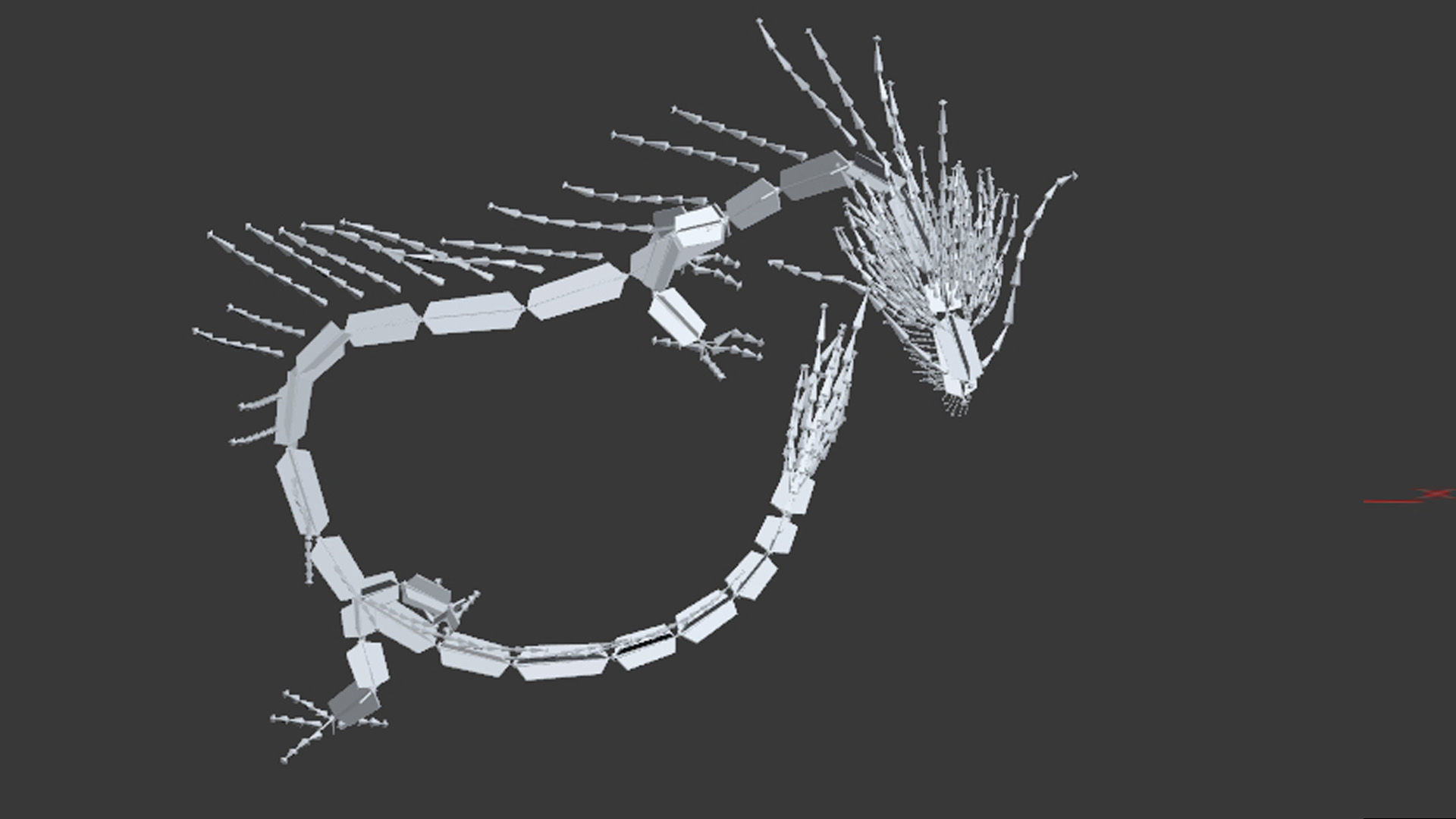 Chinese dragon loong Low-poly 3D model_22