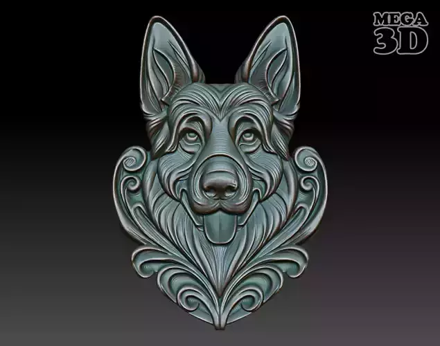 Dog basrelief 06 240808