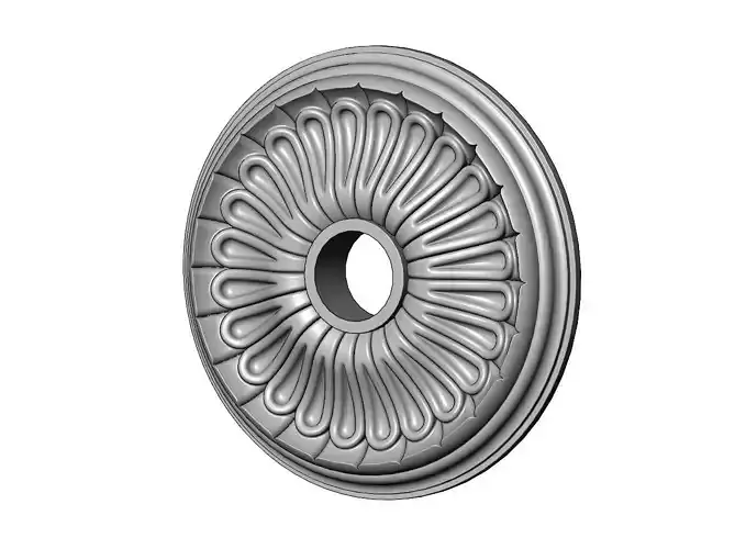 Carved leaf pattern classic 450mm medallion rosette relief