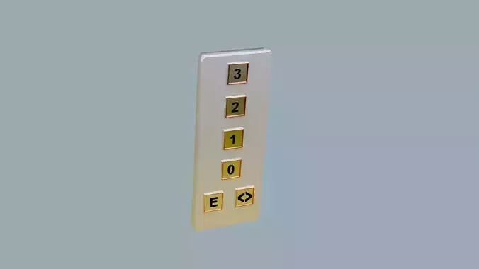Simple Elevator control panel Low-poly 3D model