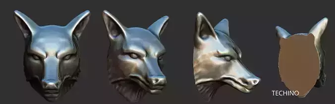 Wolf  head 3d print