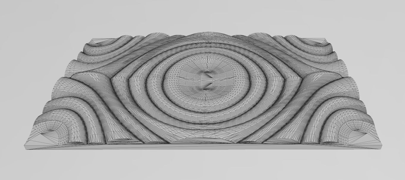 Mirrored organic ripple wall art carving relief sculpture panel 3D print model_18