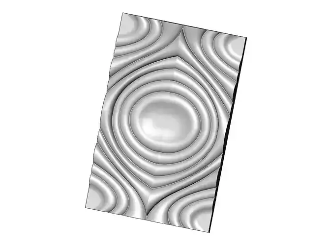 Mirrored organic ripple wall art carving relief sculpture panel