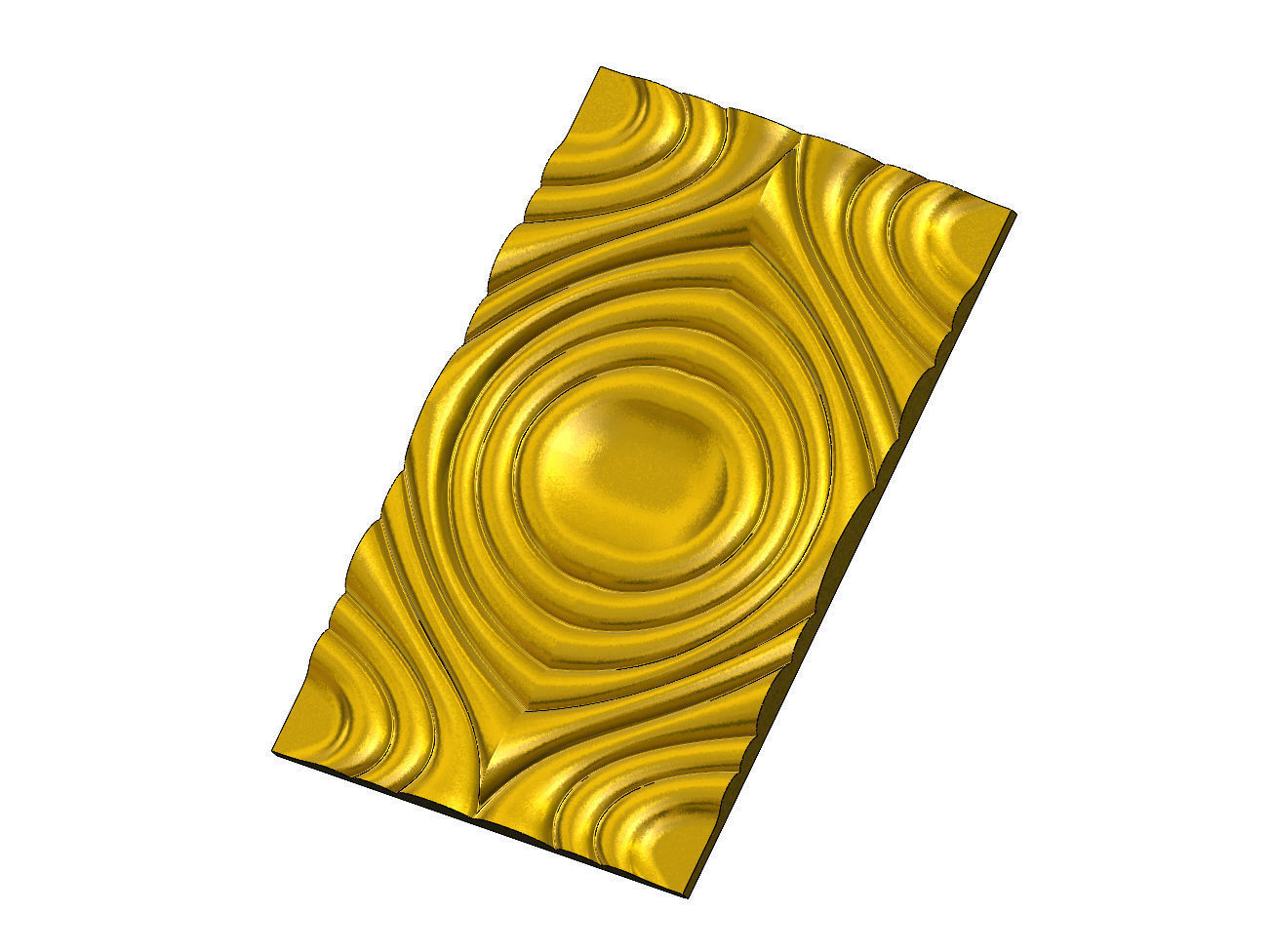 Mirrored organic ripple wall art carving relief sculpture panel 3D print model_16