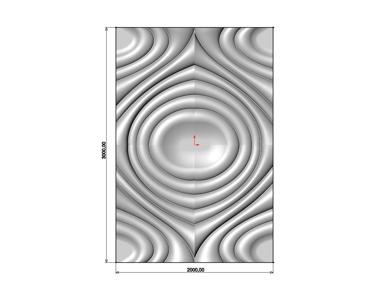 Mirrored organic ripple wall art carving relief sculpture panel 3D print model_7