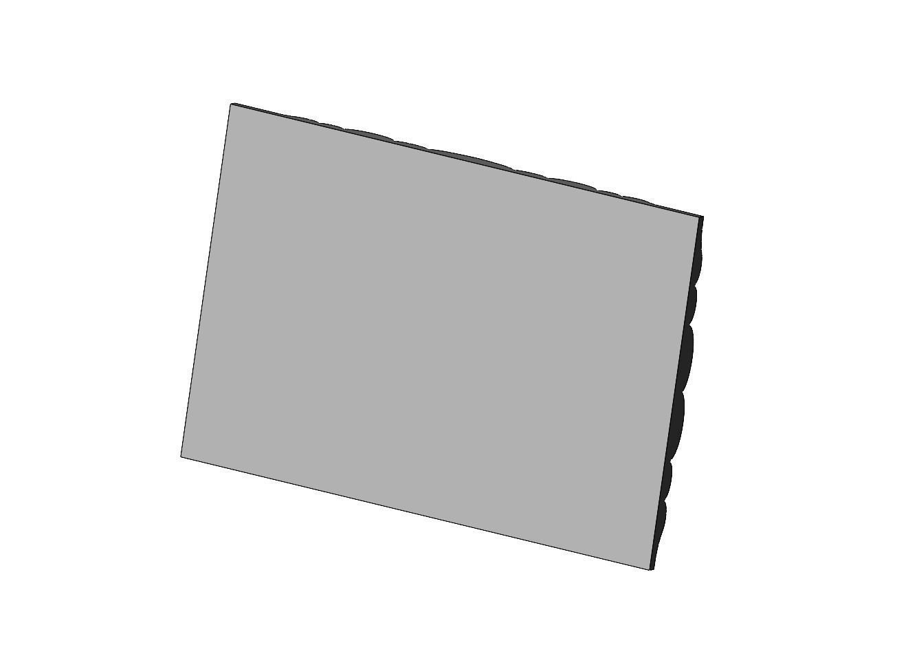 Mirrored organic ripple wall art carving relief sculpture panel 3D print model_6