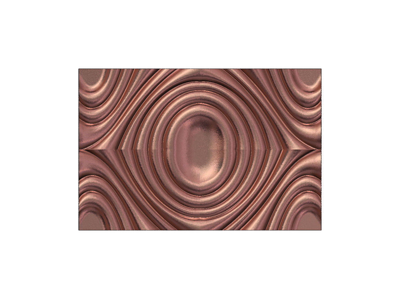 Mirrored organic ripple wall art carving relief sculpture panel 3D print model_13