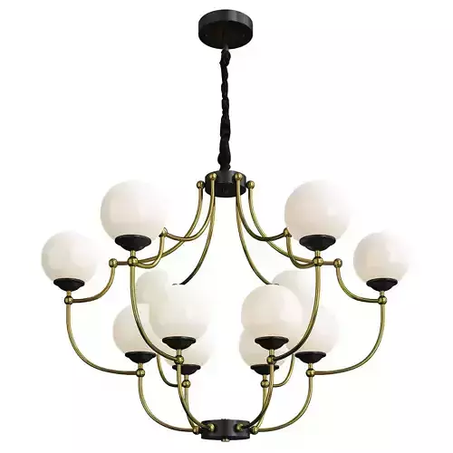 White Ball Valley Arredoluce Chandelier 12