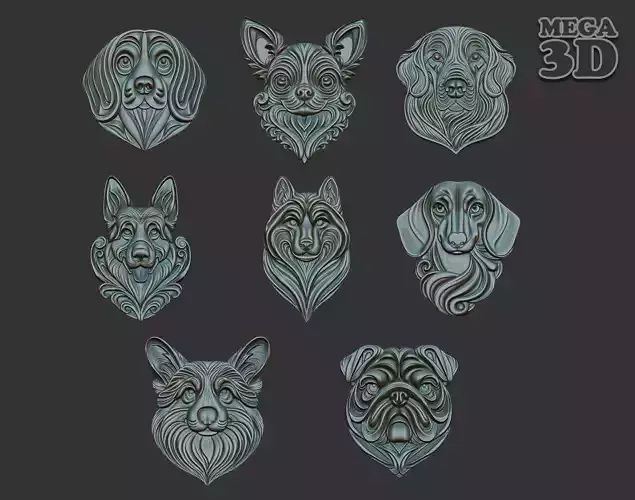 Dog basrelief Pack A 240808
