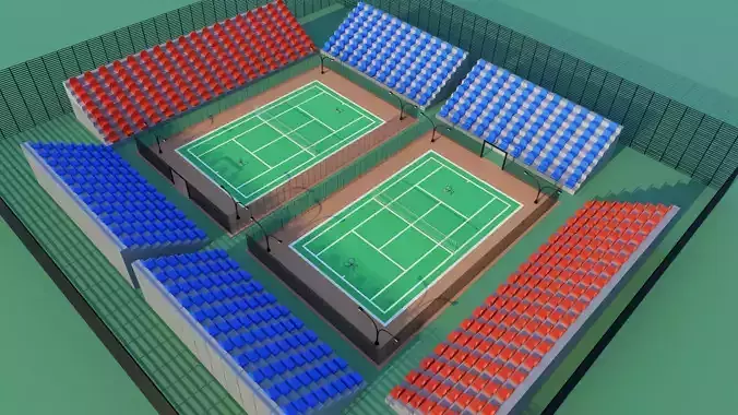 Modeling Tennis court in blender 