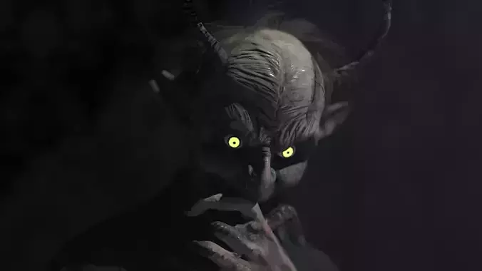 ARAXIEL DEMON Low-poly 3D model