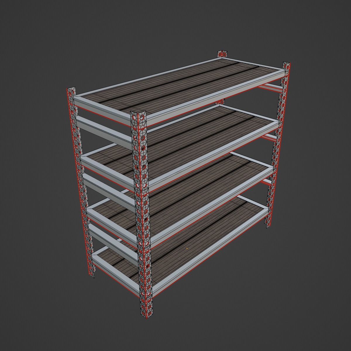 Metal Shelf 01 3D model_7