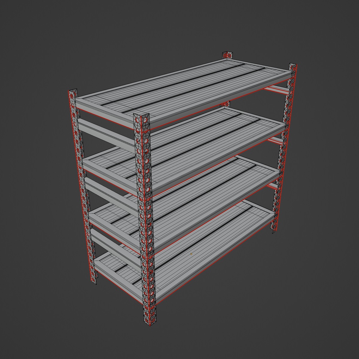 Metal Shelf 01 3D model_9
