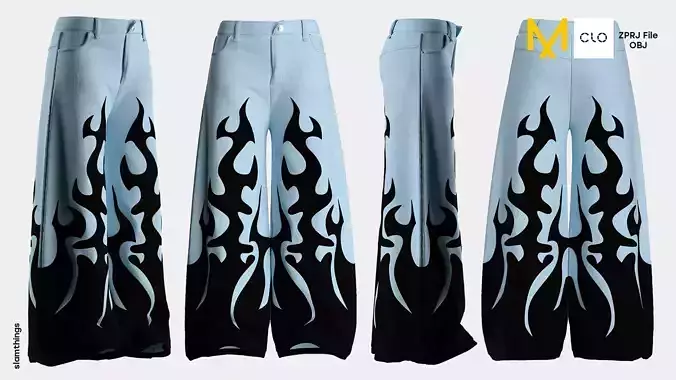 Streetwear Denim Pants Model 041