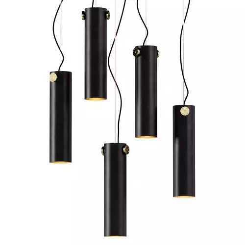 Indi Pendant Cylinder Suspension Lamp Low-poly 3D model