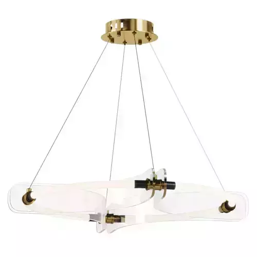 Four Acrylics Round Chandelier