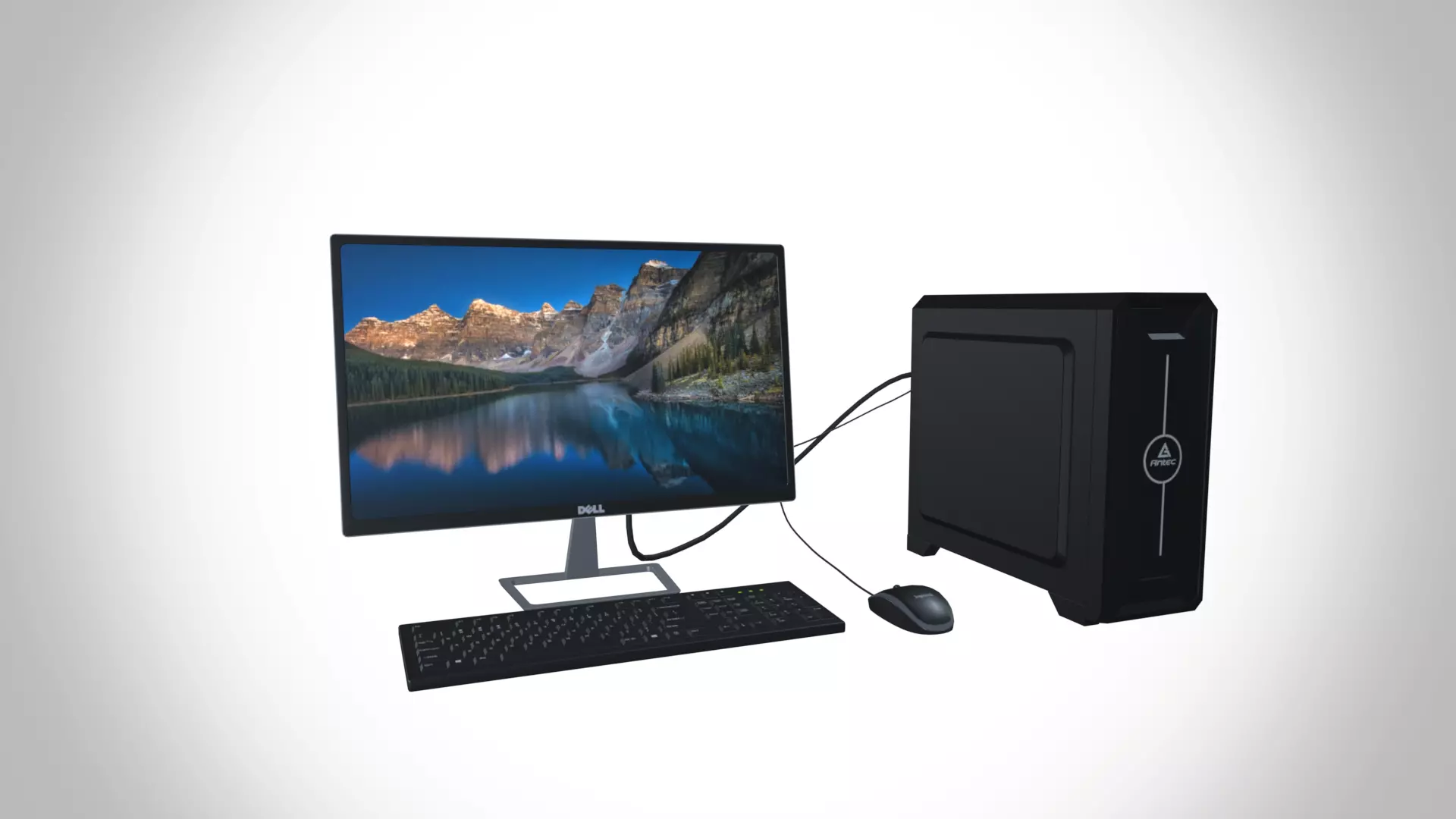 Computer setup 3D model