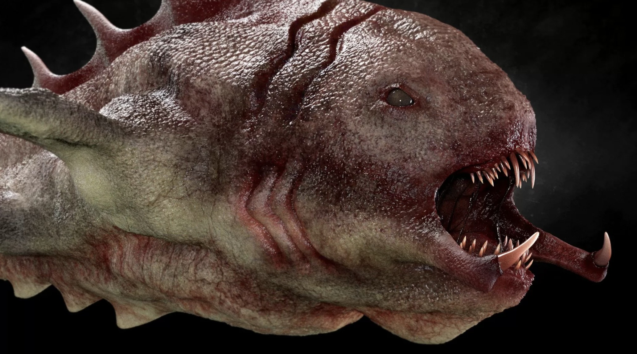 Giant Monster Fish Low-poly 3D model_2