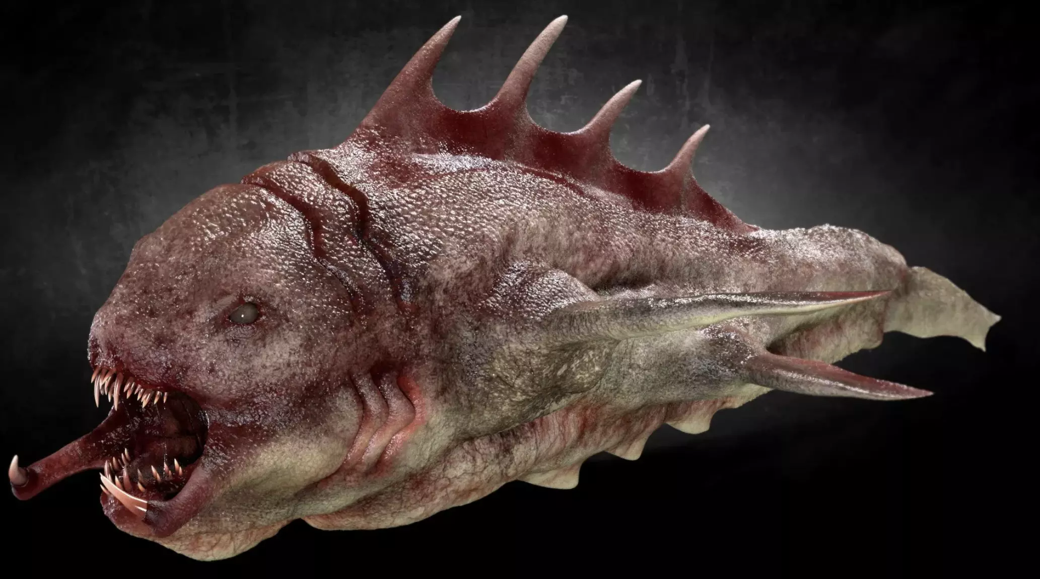 Giant Monster Fish Low-poly 3D model_0