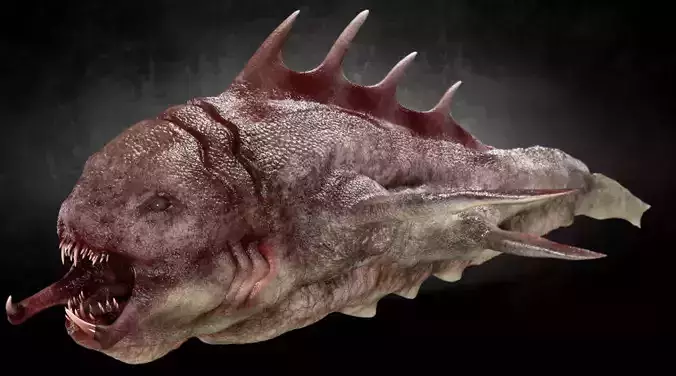 Giant Monster Fish Low-poly 3D model