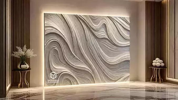 decor set wall panel relief mural CNC 24