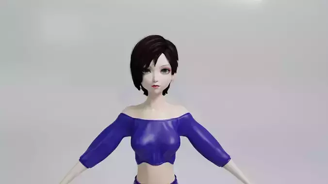 Cute Girl Cartoon Character