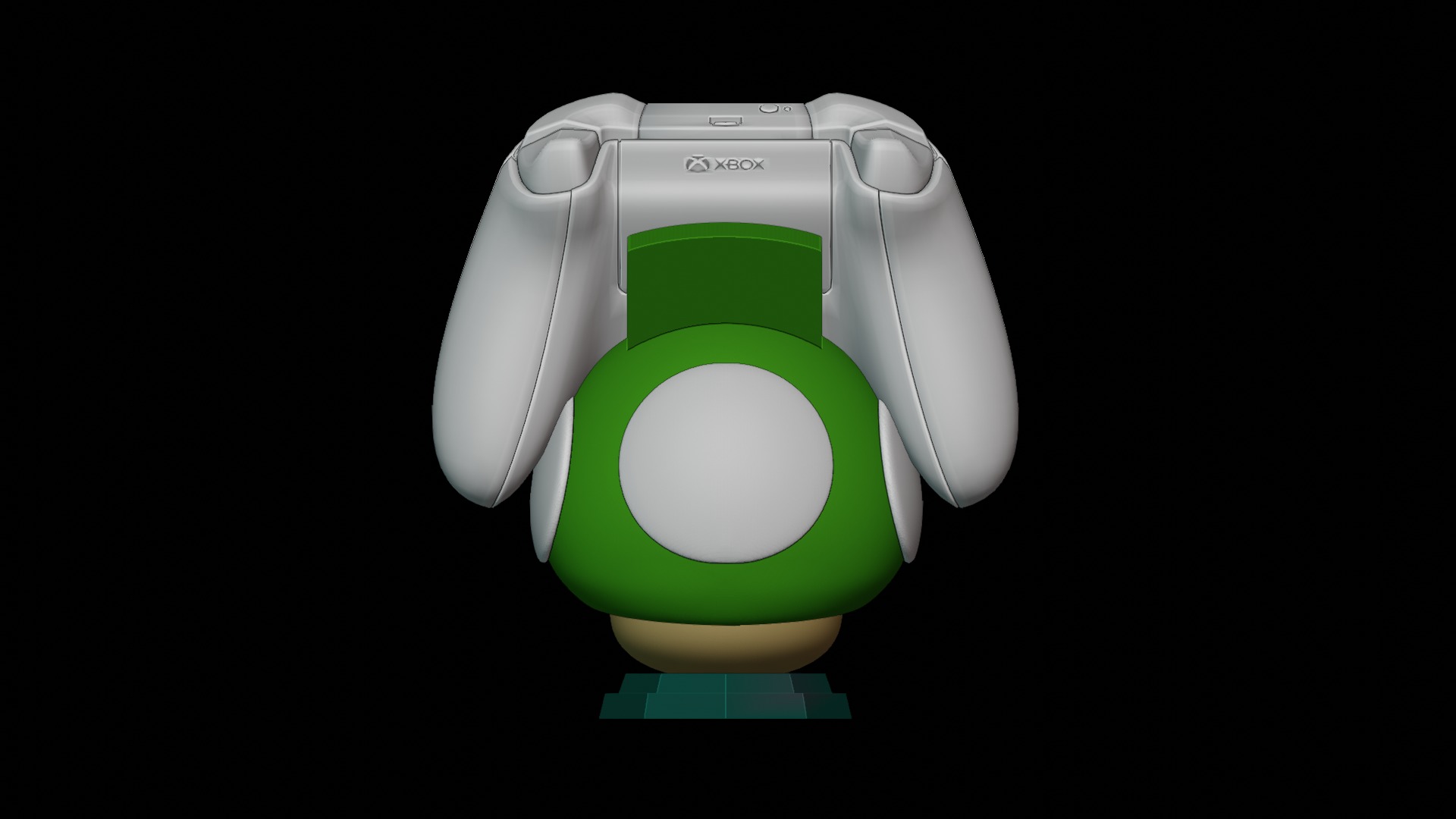 Mushroom joystick Holder - Super Mario Bros 3D print model_7