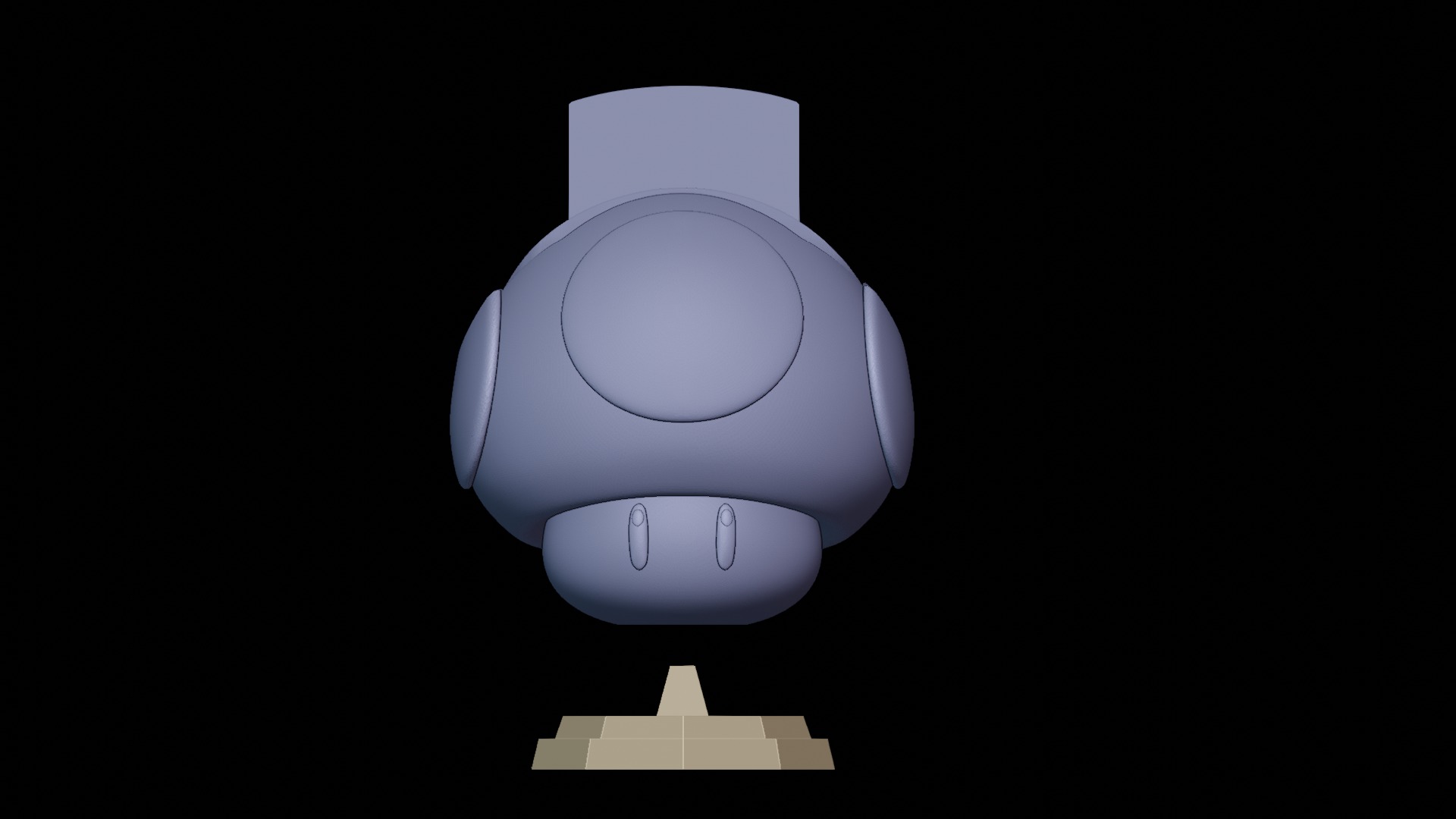 Mushroom joystick Holder - Super Mario Bros 3D print model_9