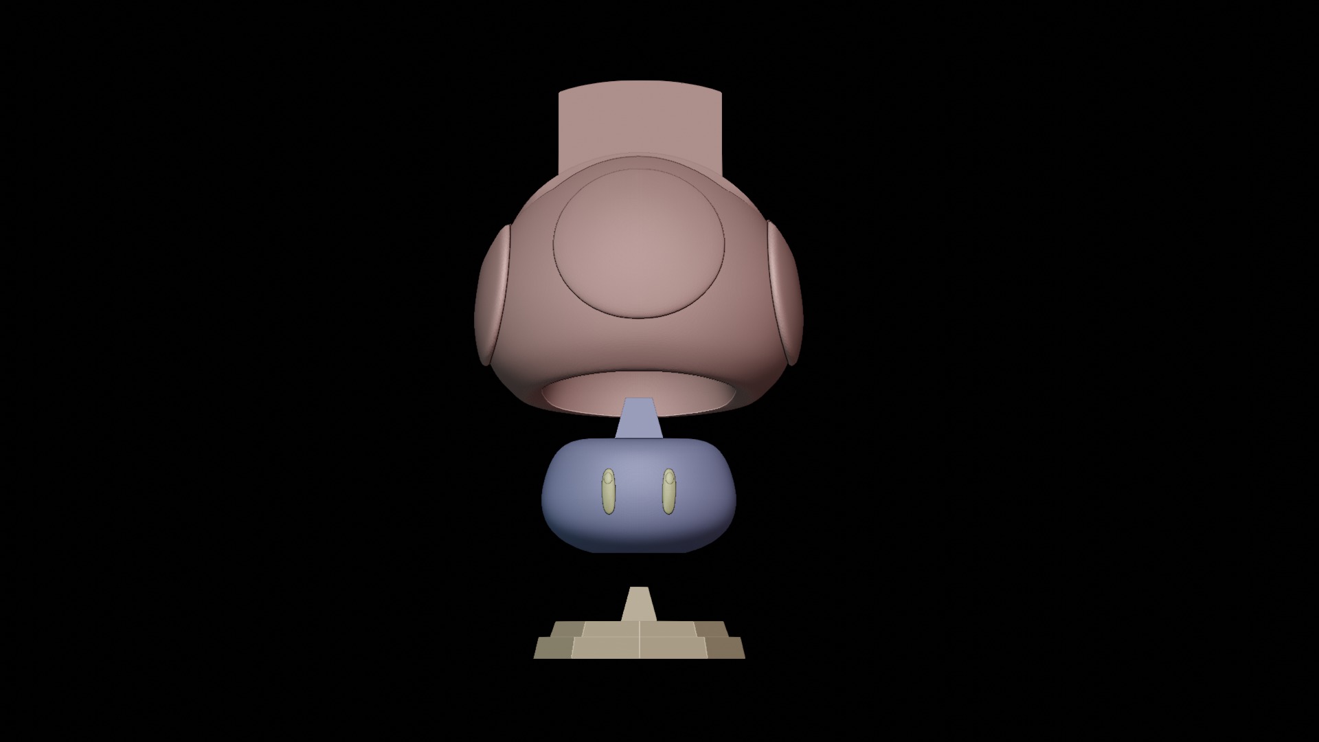 Mushroom joystick Holder - Super Mario Bros 3D print model_8