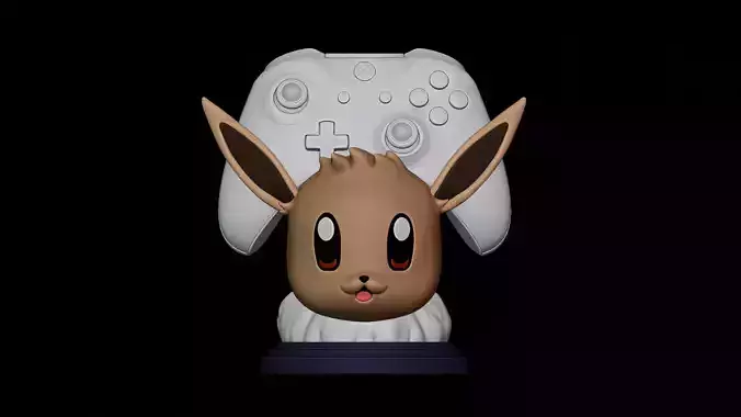 Joystick holder Eevee Pokemon bust 3D print model